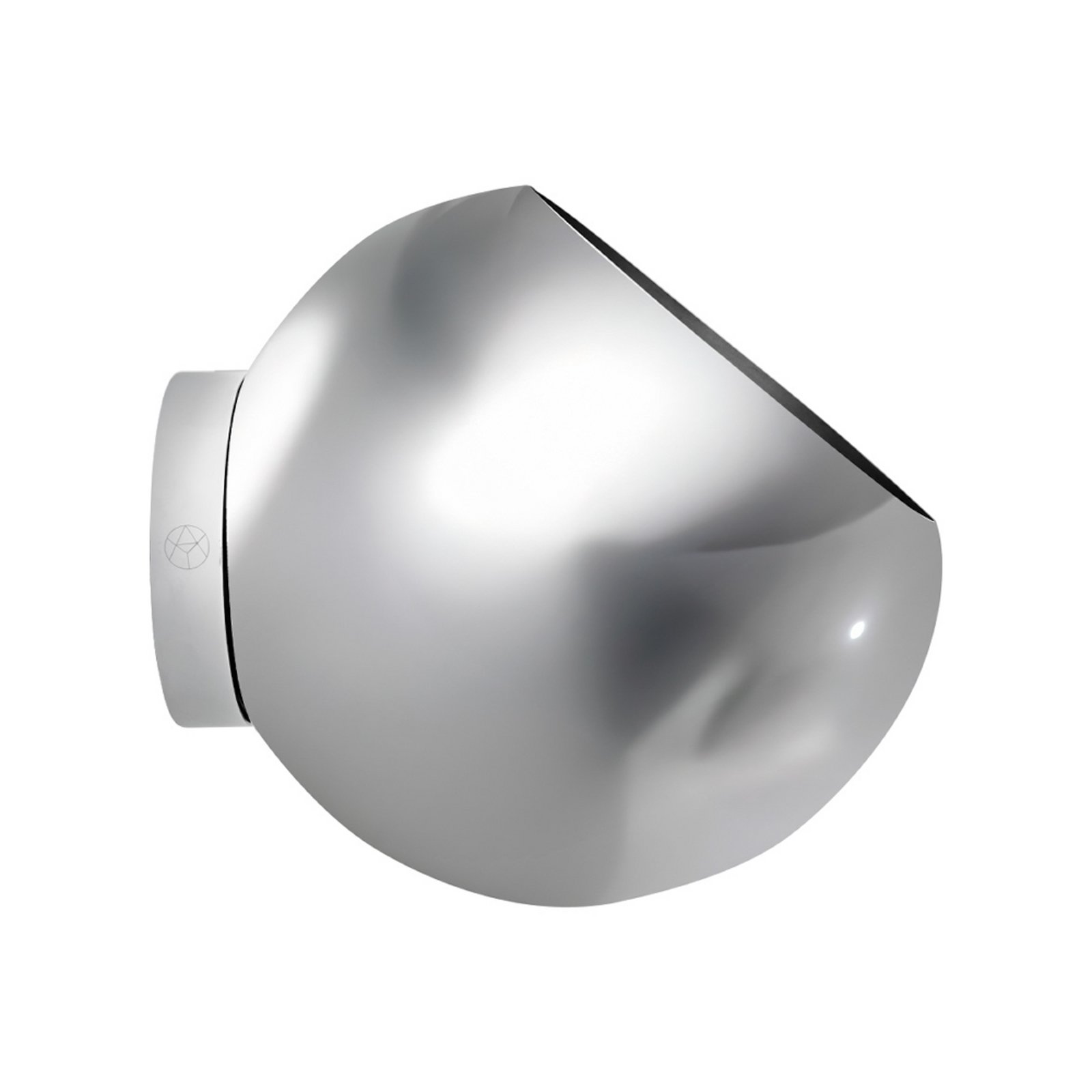 Wandbloempot Globe, Ø 21 cm, zilver, roestvrij staal - AYTM