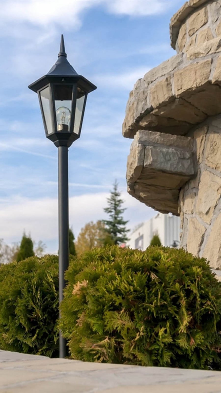 Modena 1 Udendørs Parklampe m/Markfæste Sort Norlys - Terrasse - Aluminium