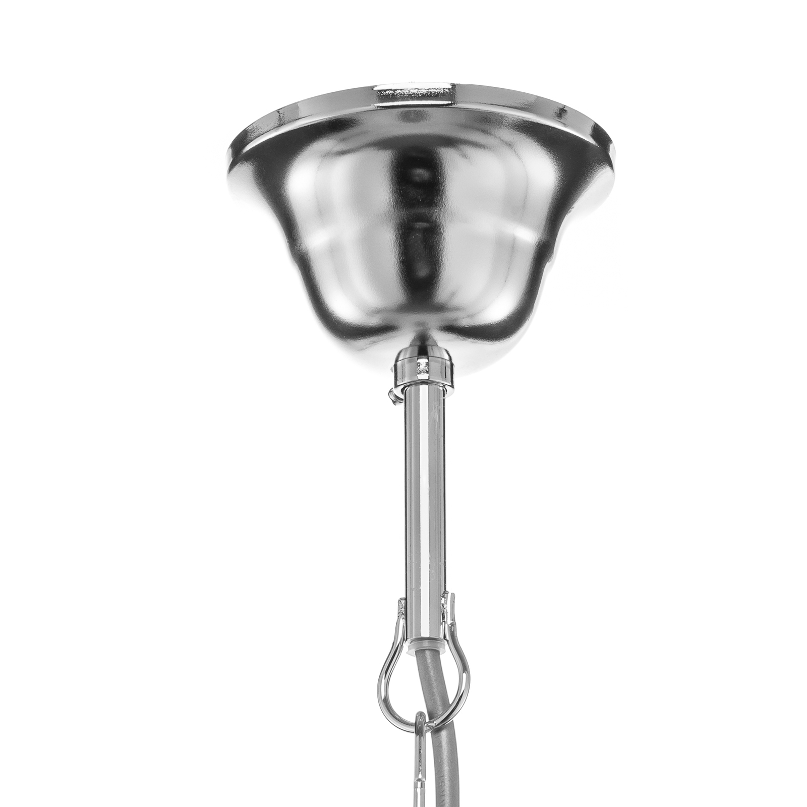Závesná lampa Pioggia krištáľový dážď Ø40 cm chróm