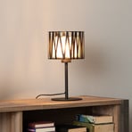 Harmony table lamp, black, Jute Natur, height 37 cm