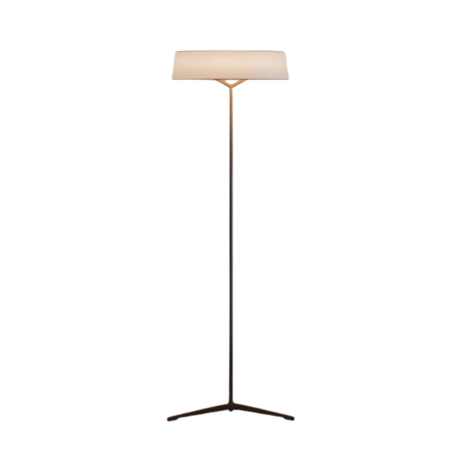 Vibia LED-stoječa svetilka DAMA, bež, višina 140 cm papir/kovina