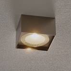 Helestra Kari LED ceiling light, angular, nickel