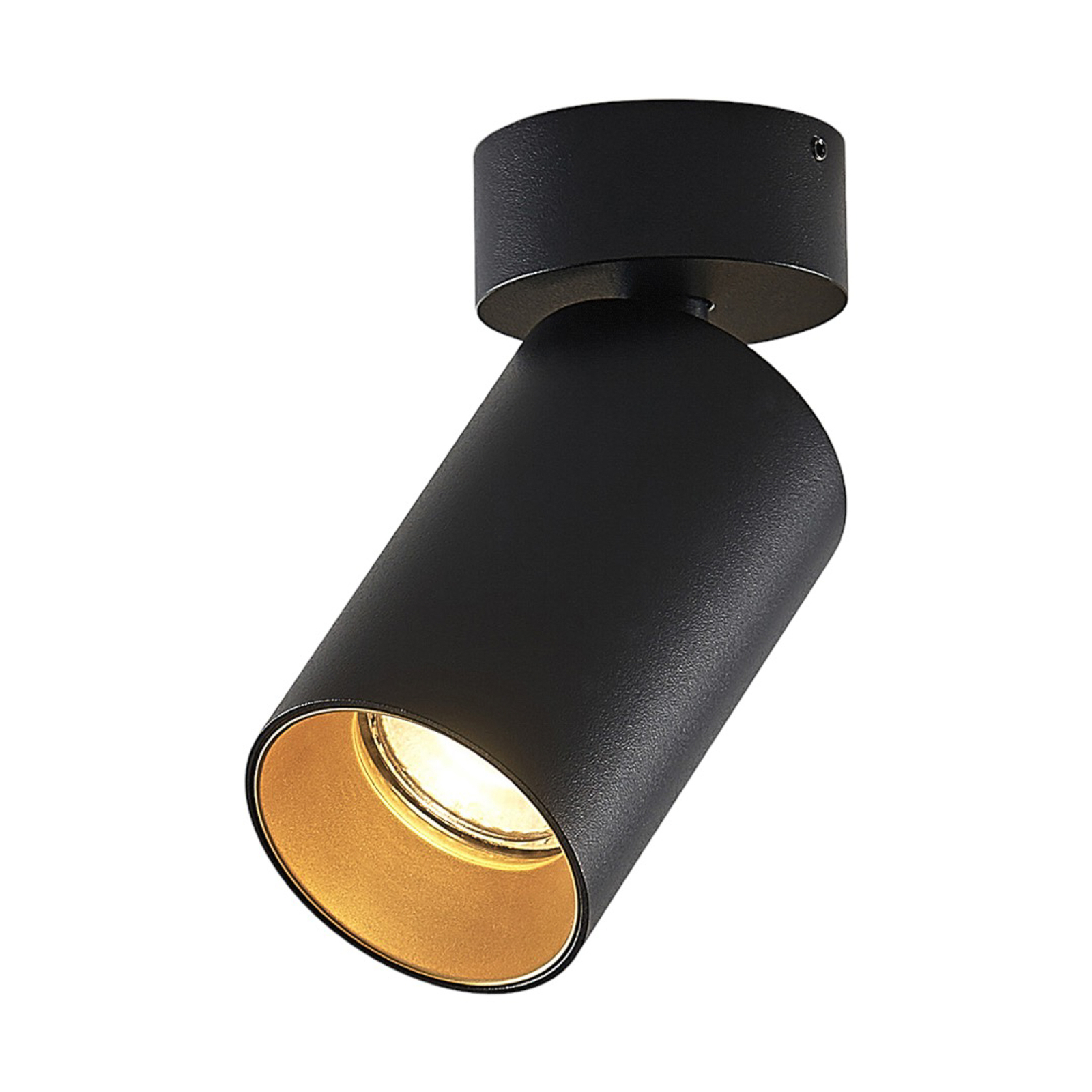 Reflektor Arcchio Brinja, kulatý, černá/zlatá barva, 1 světlo.