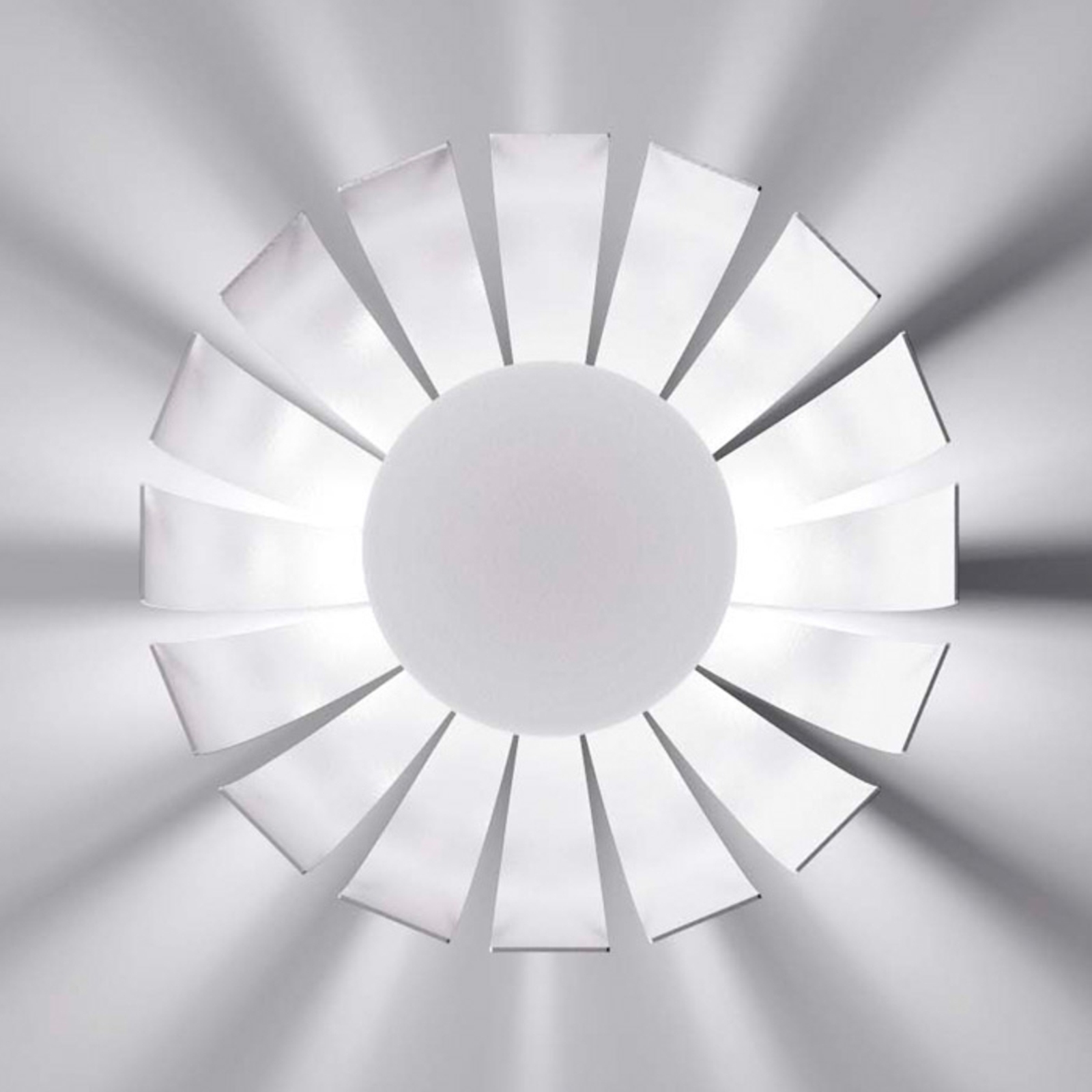 Bela LED oblikovalska stropna svetilka Loto, 27 cm