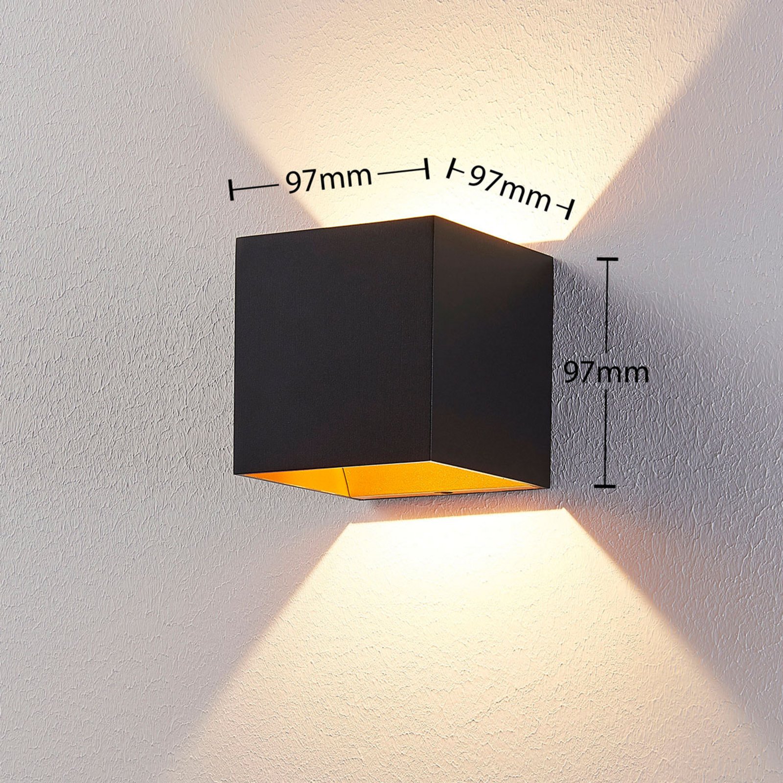 Zuzana Wall Lamp Black/Gold - Arcchio