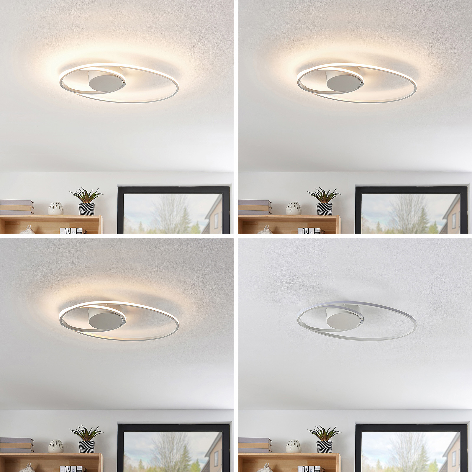 Lindby Xenias LED-taklampe, hvit