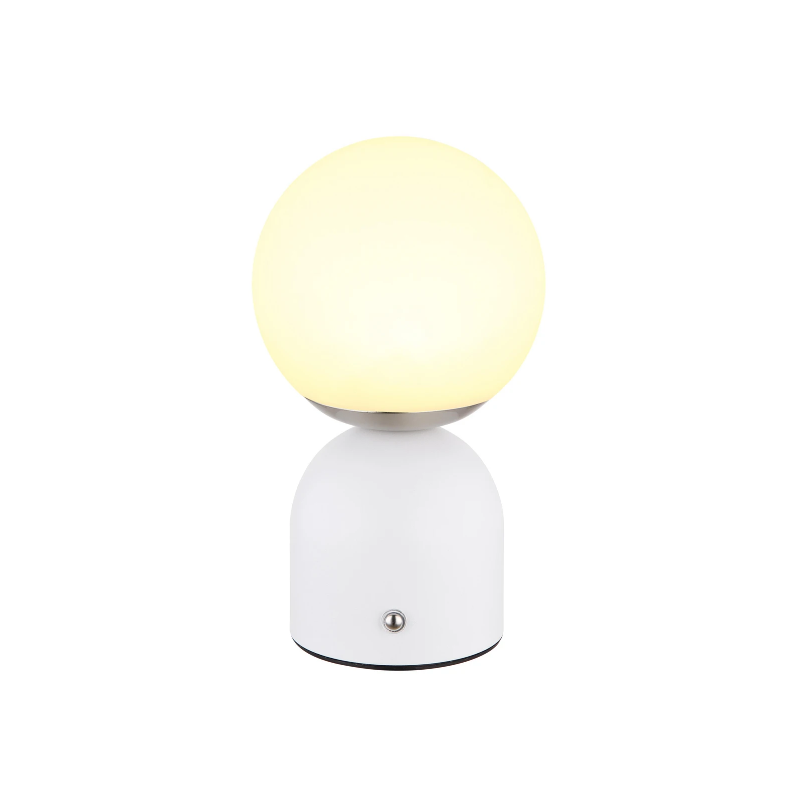 Julsy oppladbar LED-bordlampe, hvit, høyde 21 cm, metall, CCT