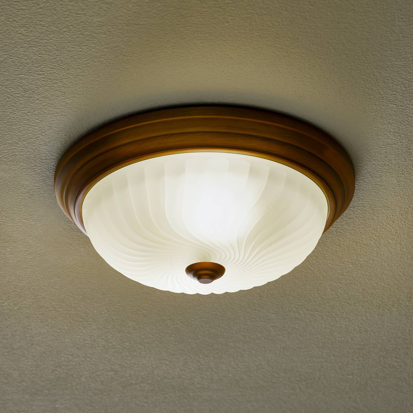 Klasyczna lampa sufitowa rustykalna 2 x 60 W