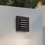 Lindby LED aplique de parede exterior Muro, preto, PC, conjunto de 2