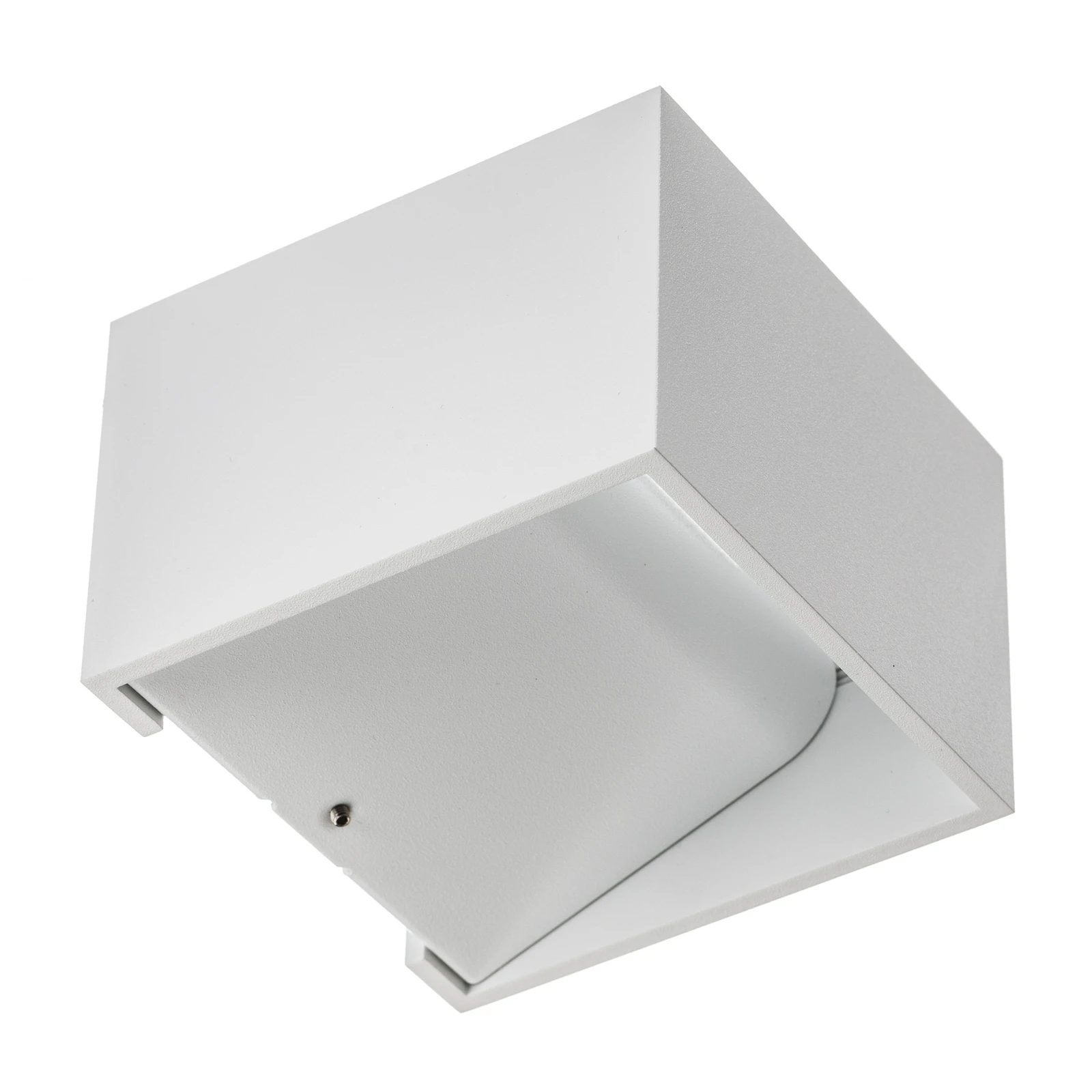 SLV LED zidna svjetiljka Logs In, bijelo/bijela, aluminij, širina 10 cm