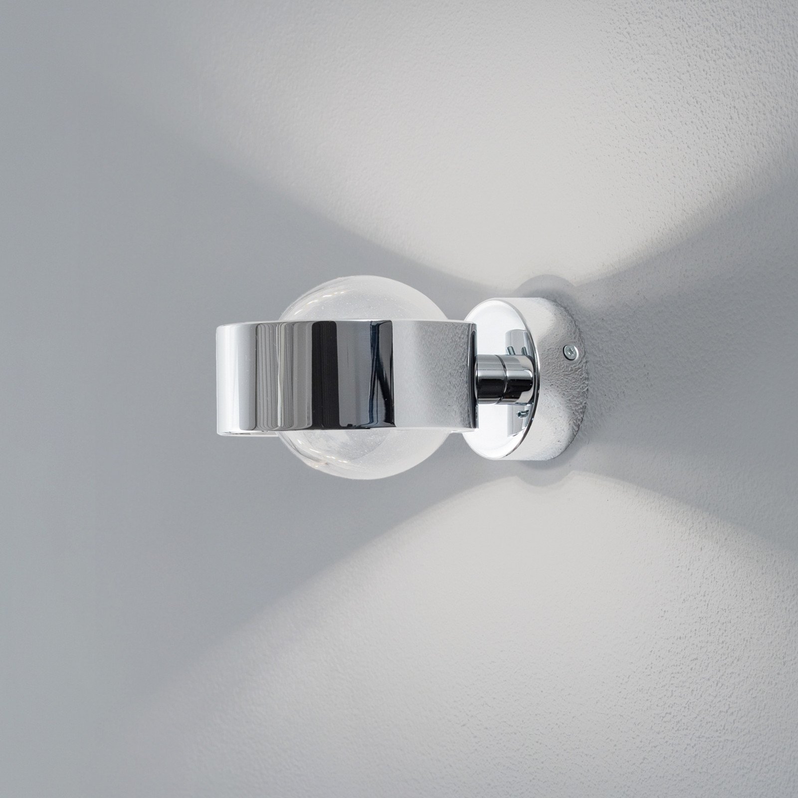 Argon Aplică de perete Mado oțel cromat sticlă fumurie 1 bec - Baie - Modern - crom gri fumuriu - Metal