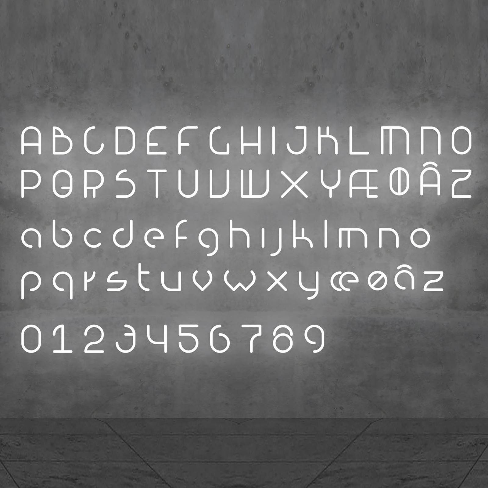 Artemide alphabet of light wand kis w betű