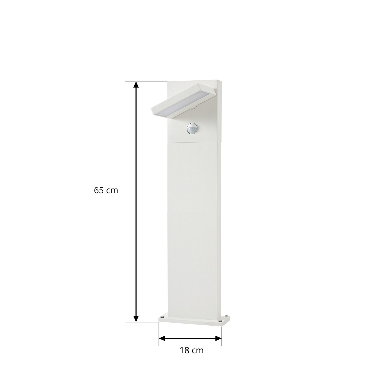 Lucande LED-Wegeleuchte Silvan, weiß, 65 cm, Sensor, IP54