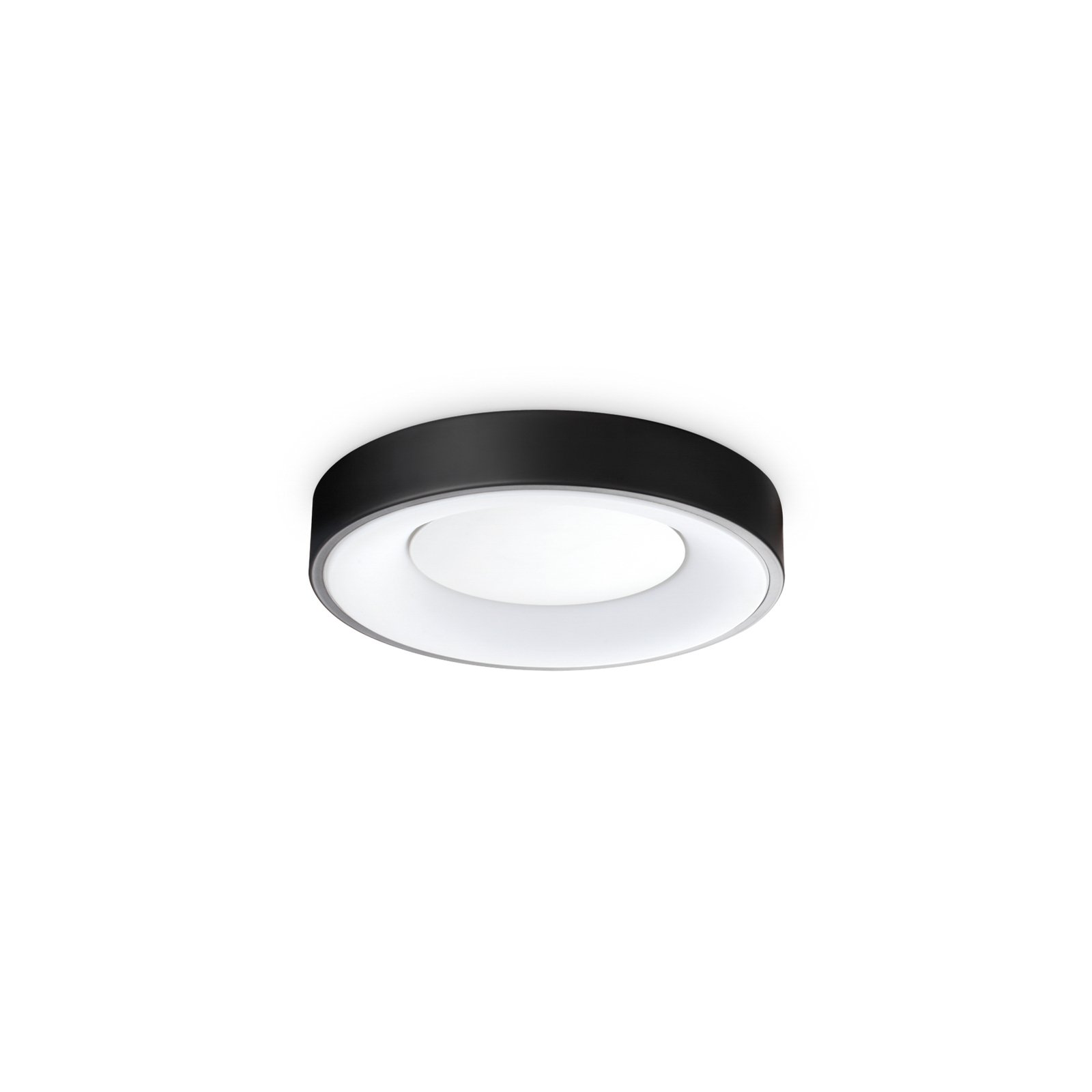 Ideal Lux Candeeiro de teto LED Planet, preto, Ø 30 cm, metal