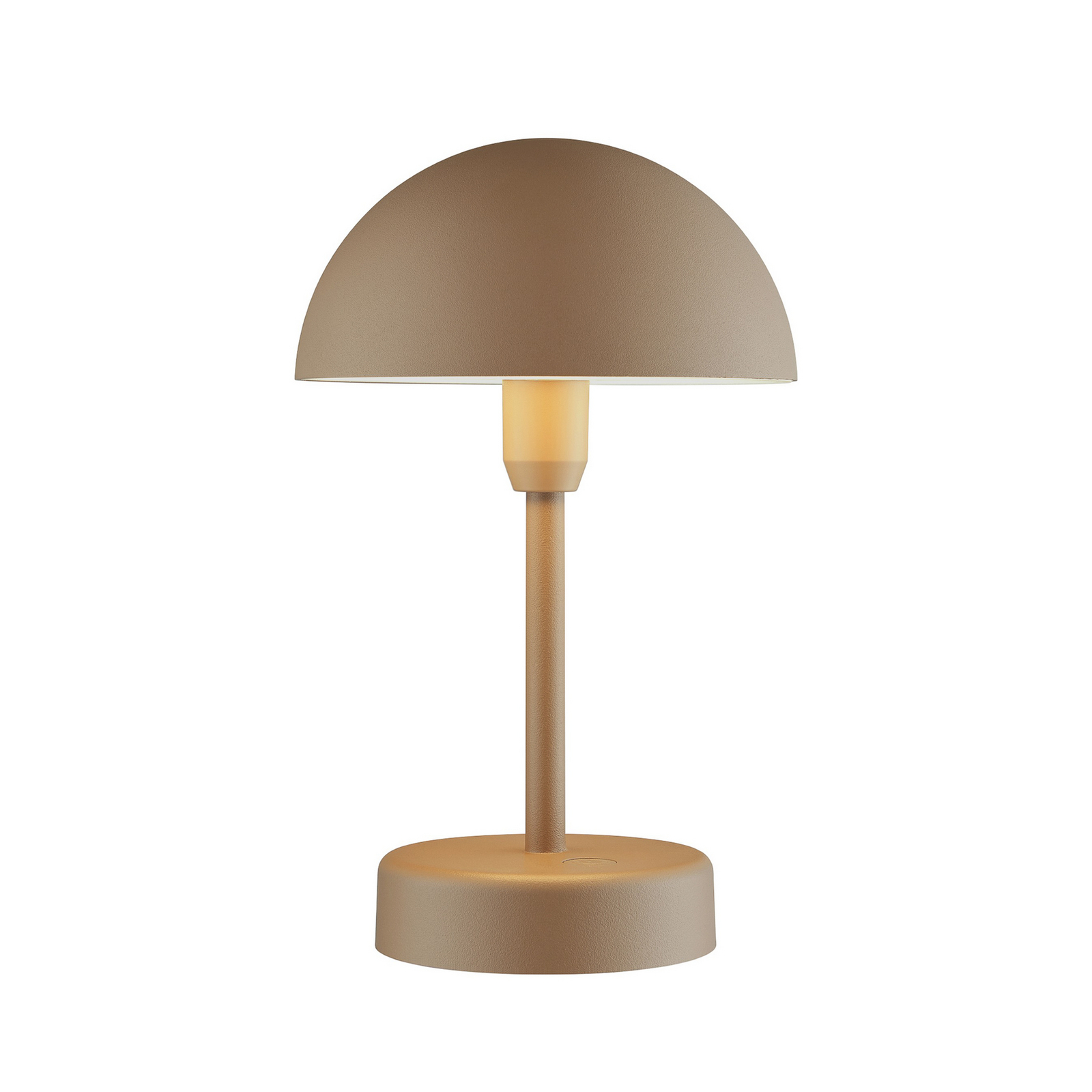 LED stolní lampa na baterie Ellen To-Go, hnědá, hliník