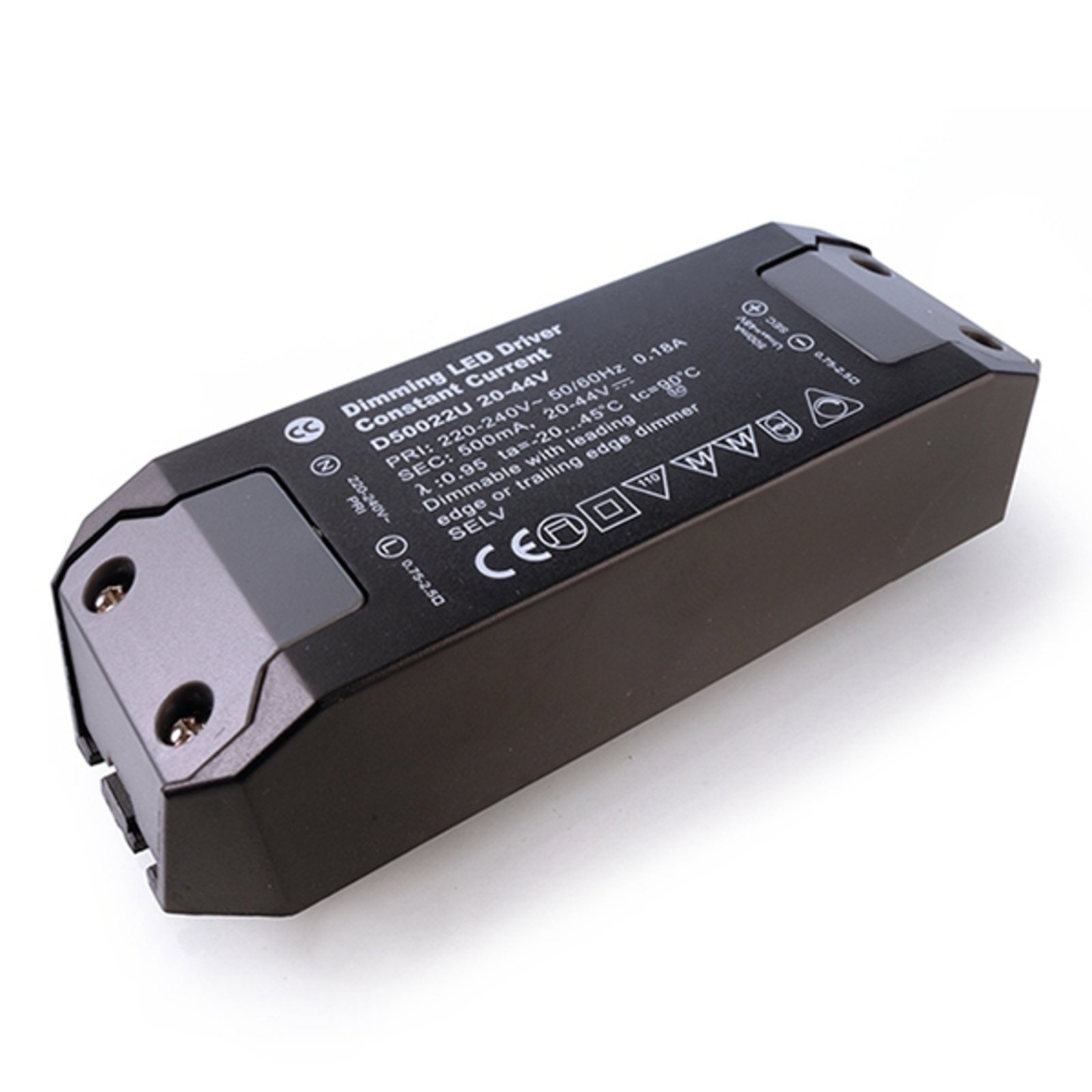 Deko-Light 500 mA - dimmable LED power supply unit for COB130, plastic, L: 12.7 cm, W: 4.4 cm, H: 2.8 cm
