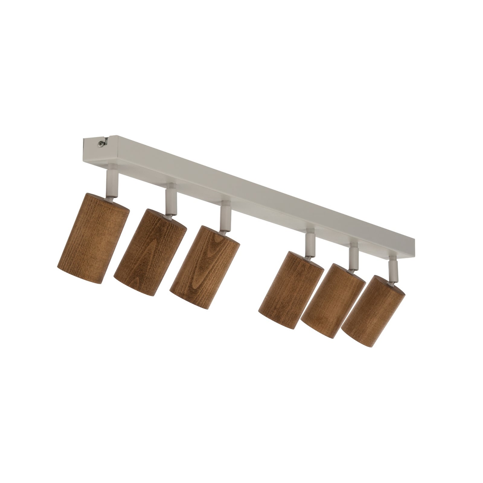 Deckenstrahler Nisse, weiß, Länge 90 cm, 5-flg., Holz/Metall