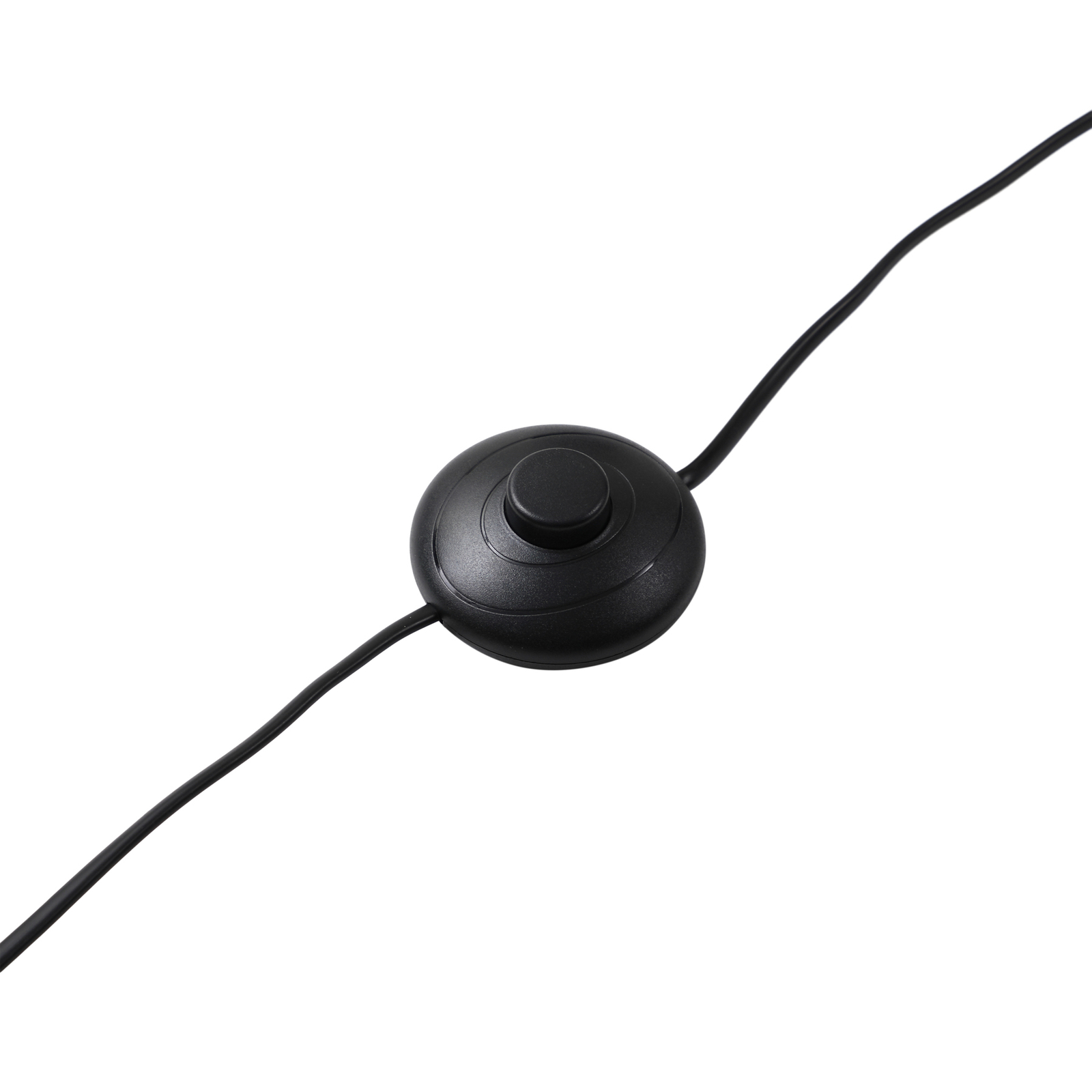 Lucande vloerlamp Amona, zwart, textiel, 150 cm, driepoot