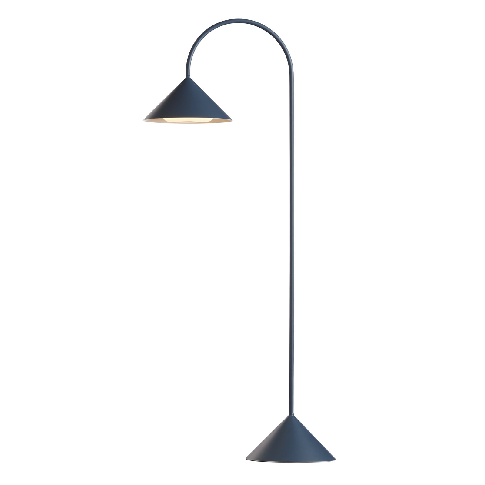 FRANDSEN Lámpara de pie LED Grasp, petróleo, altura 72 cm, metal