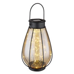 Lampada LED solare 36649, nero, ambra, metallo, plastica