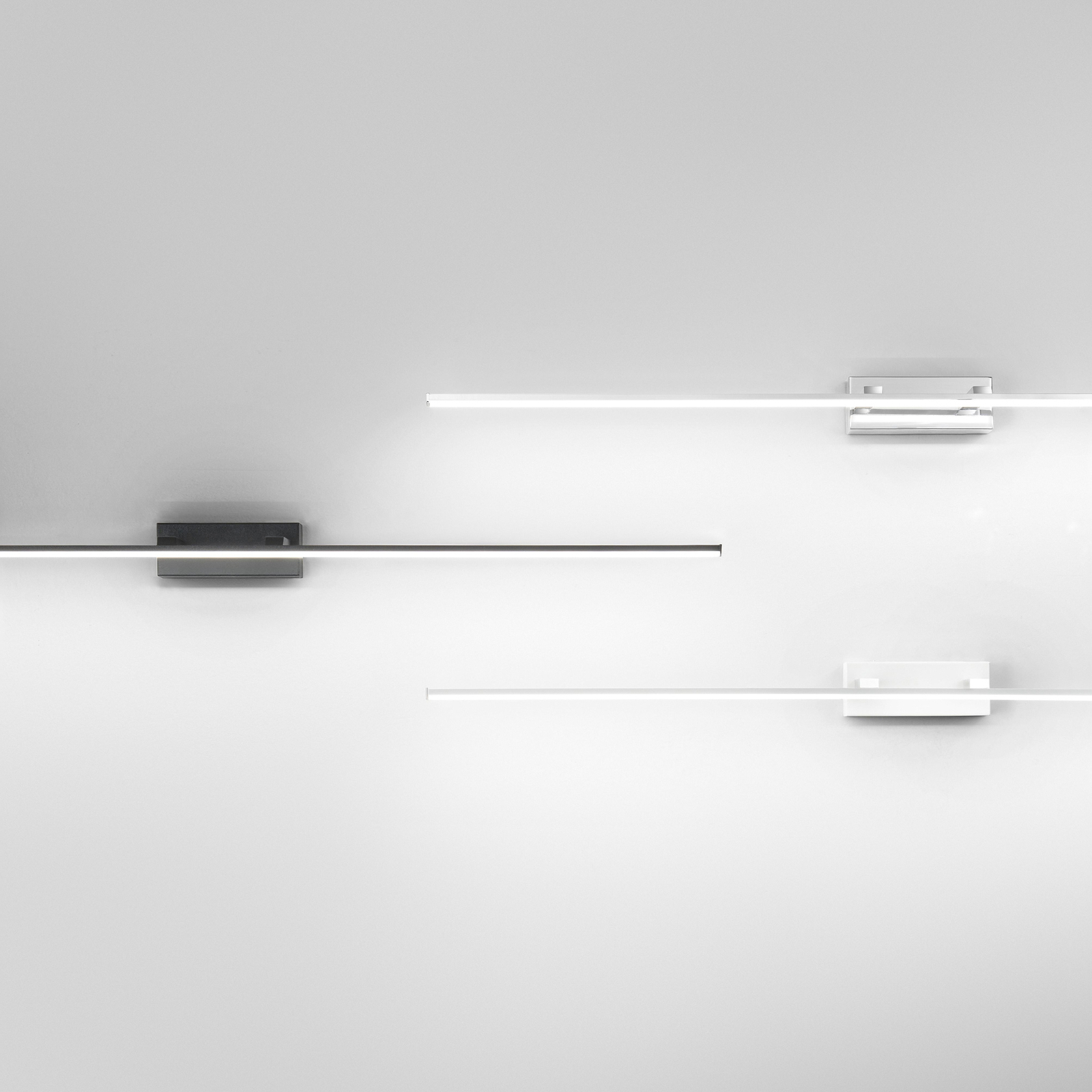 Applique pour miroir LED Nala, blanc, largeur 110 cm, métal