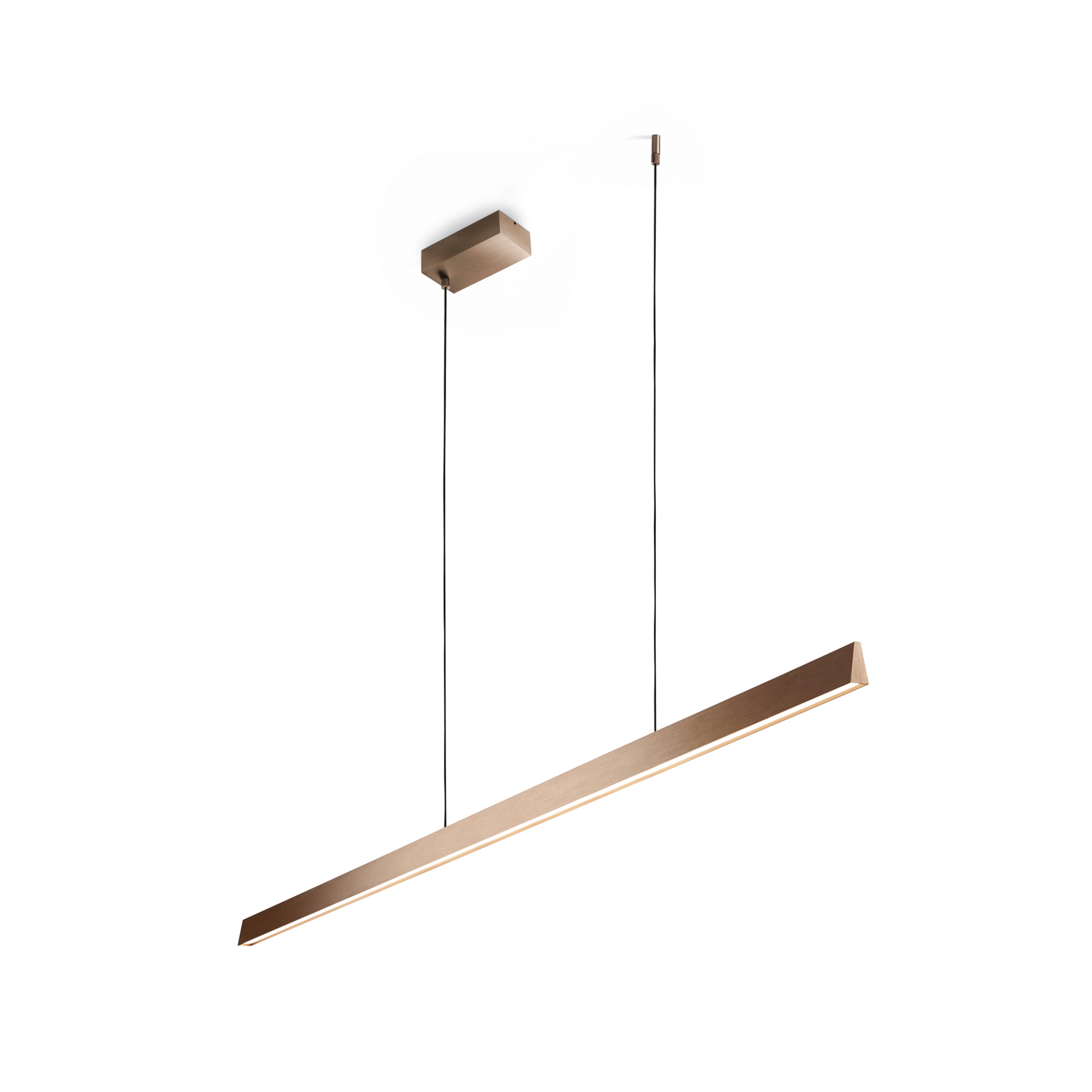Edge Linear S1500 LED hanging light rose gold, CCT - Light-Point