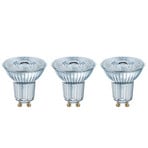 LED reflector bulb GU10 4.3W, cool white, set of 3