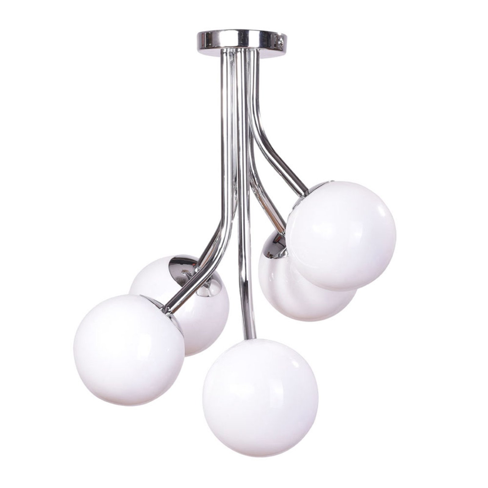 Deckenlampe Selva, fünfflammig versetzt, chrom kaufen | Lampenwelt.ch