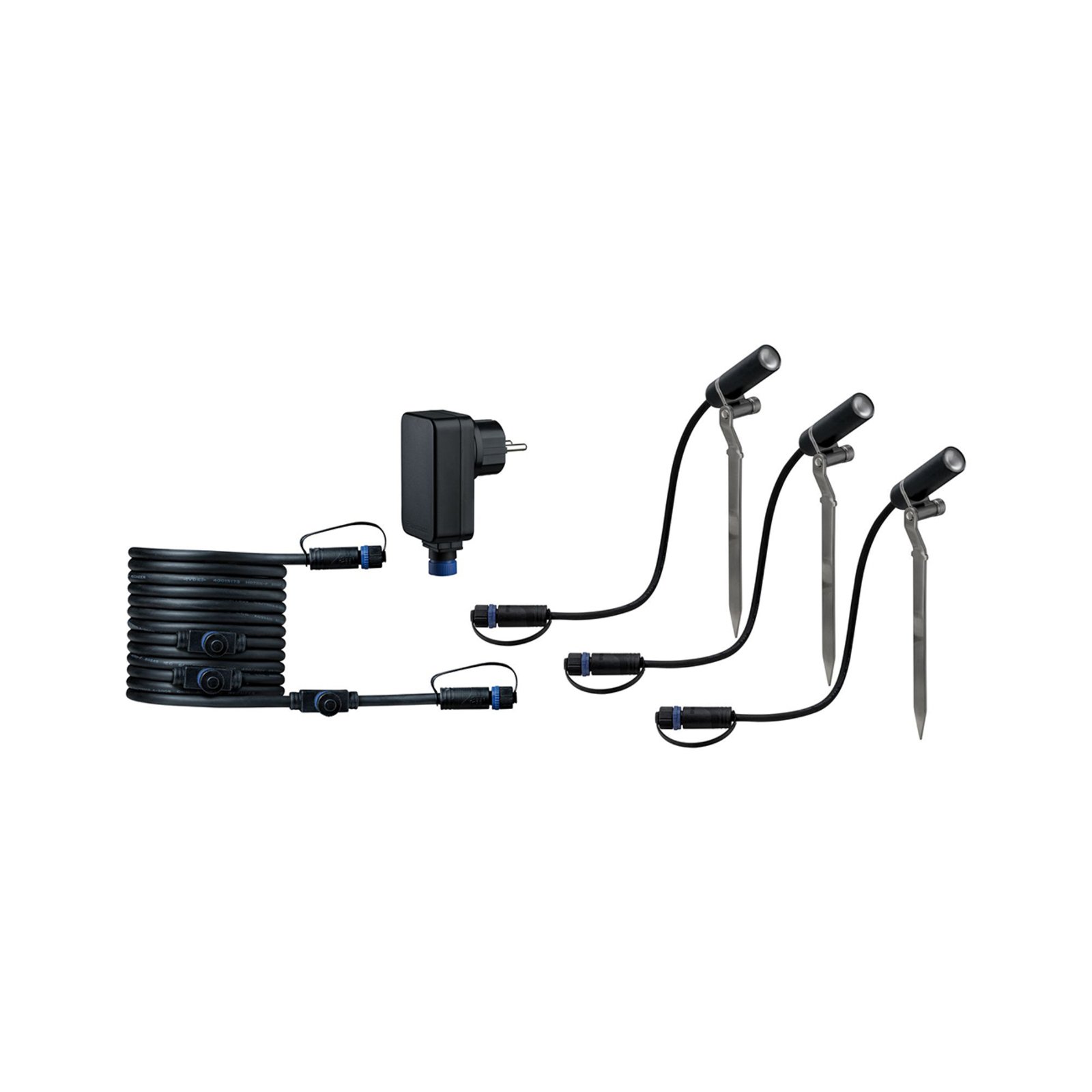 Plug & Shine 3 LED Garden Lamp Plantini IP65 Anthracite - Paulmann