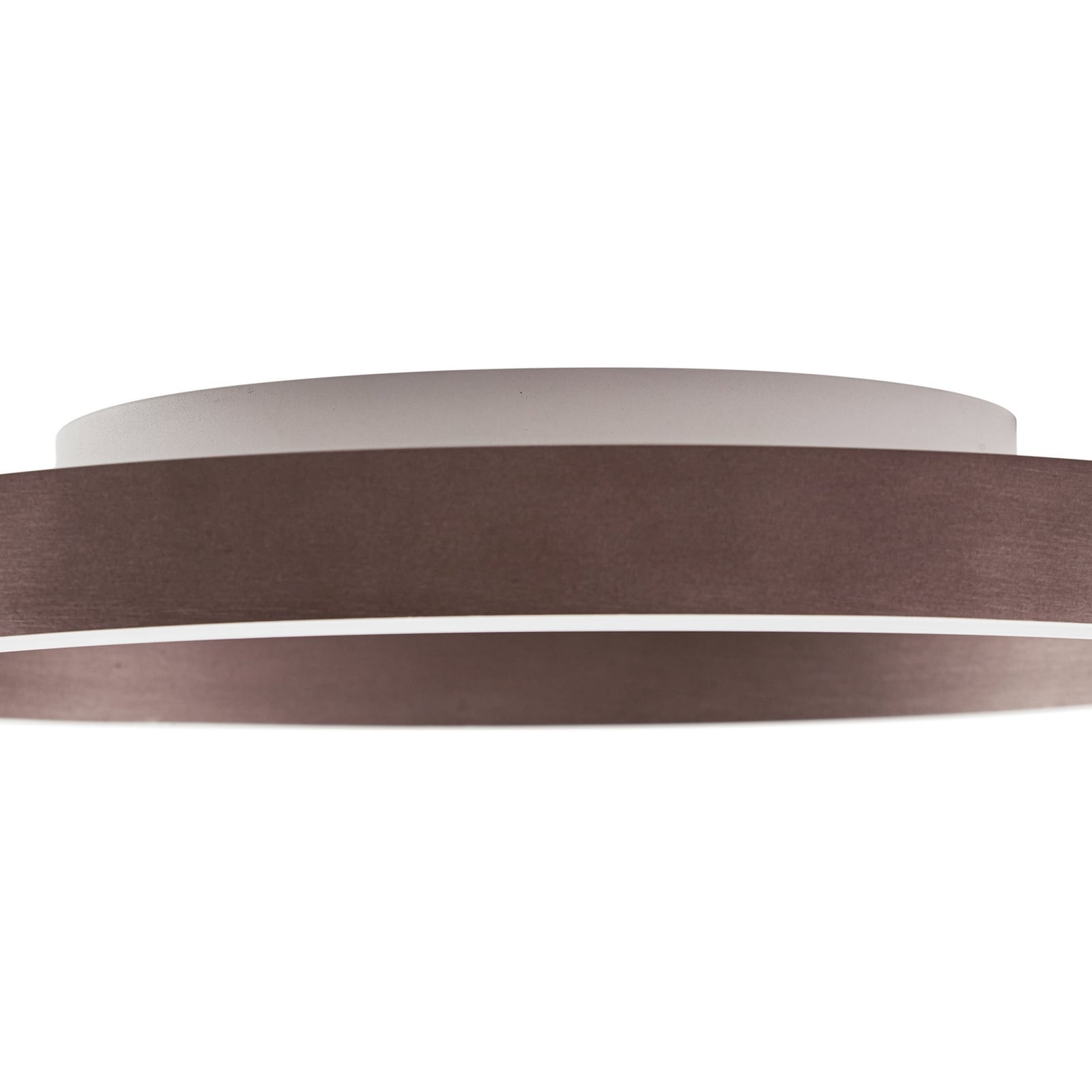 Plafoniera LED Rotundo, marrone, dimmerabile, Ø 40 cm - Lucande