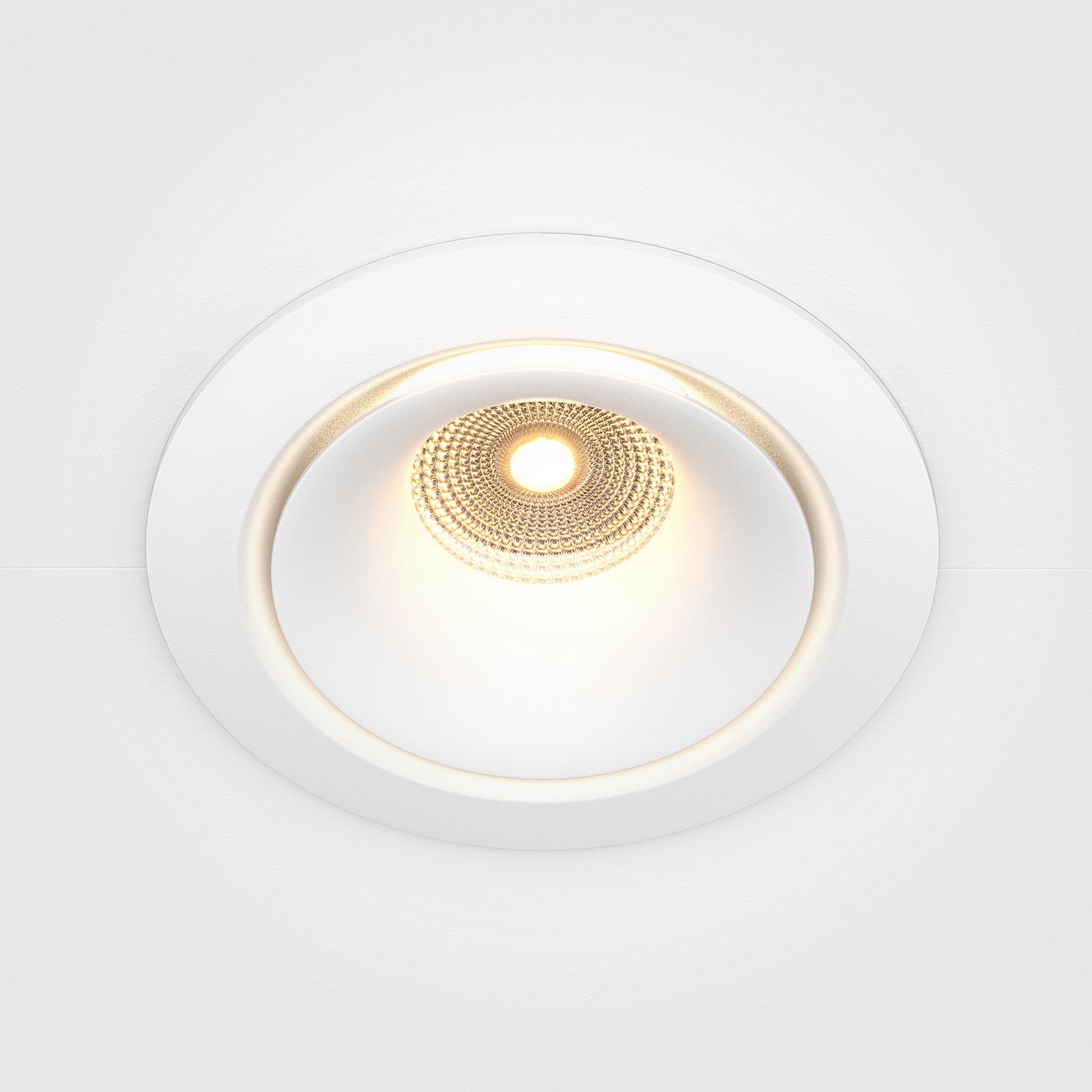 Maytoni Yin LED φωτιστικό εσοχής, IP20, 3000K, triac, λευκό