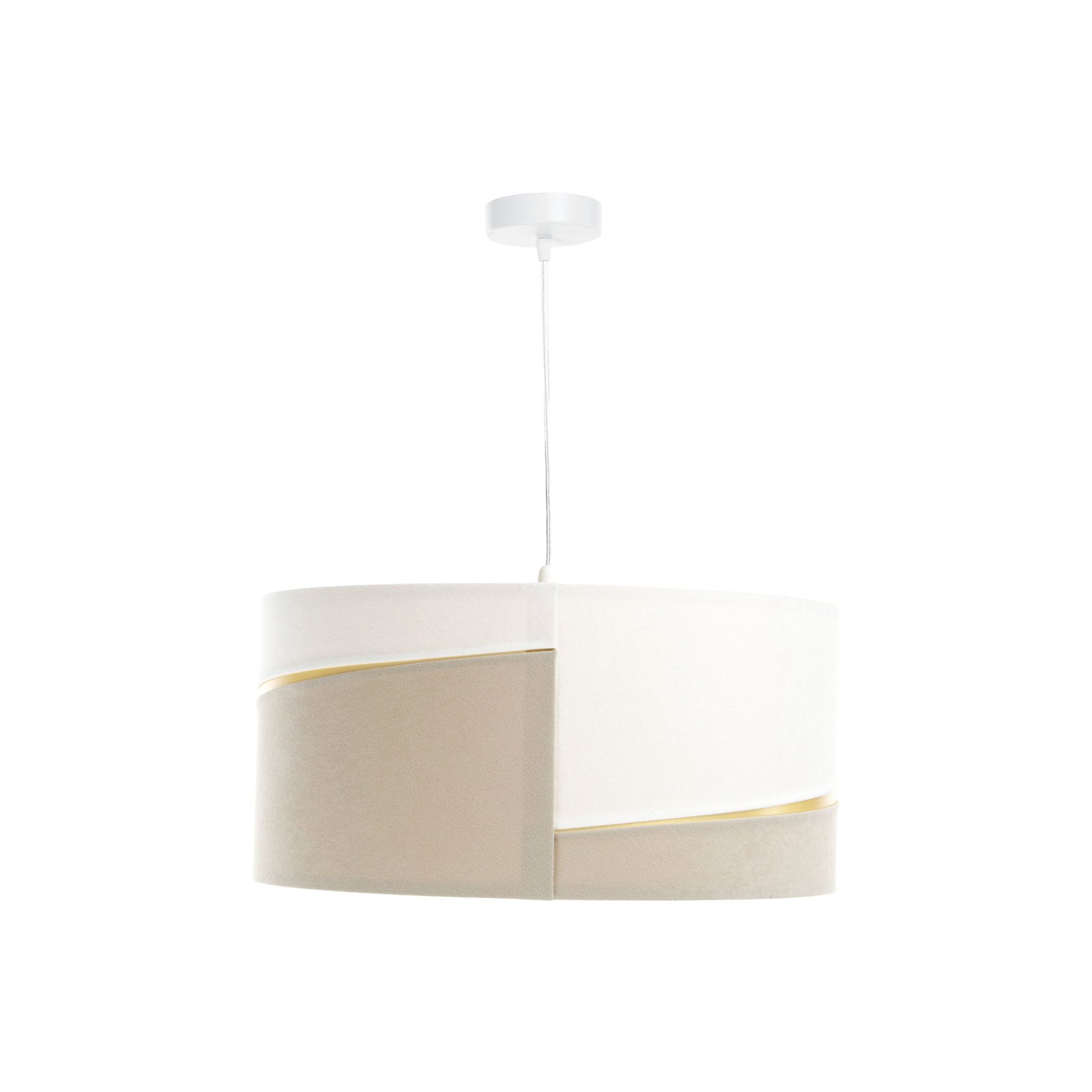 Susan pendant light, 1-bulb, white/beige/gold
