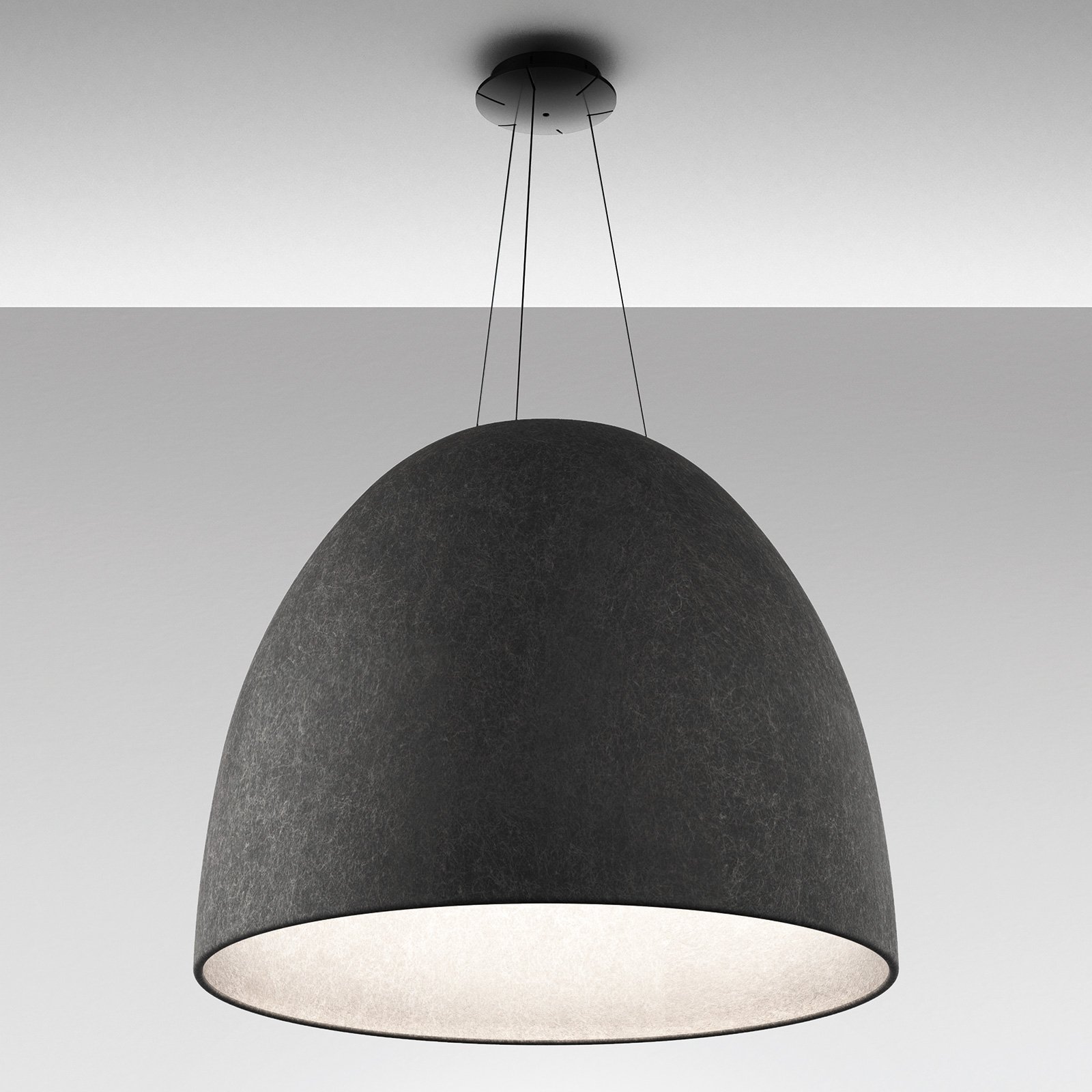 Artemide Nur Acoustic LED hanging light, grey