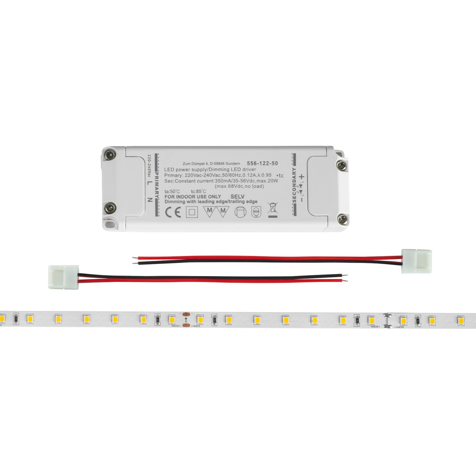 BRUMBERG QualityFlex® LED strip set 5m 24W, 3,100K
