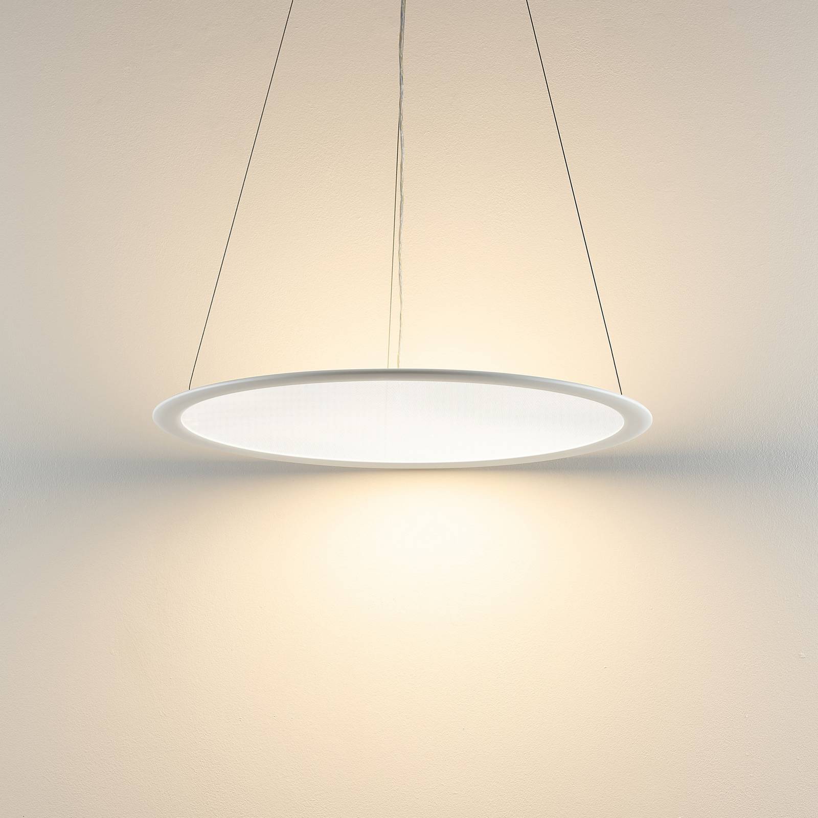LED-Hängelampe PANEL, weiß, Ø 63 cm, Metall, CCT, dim, 50 W günstig online kaufen