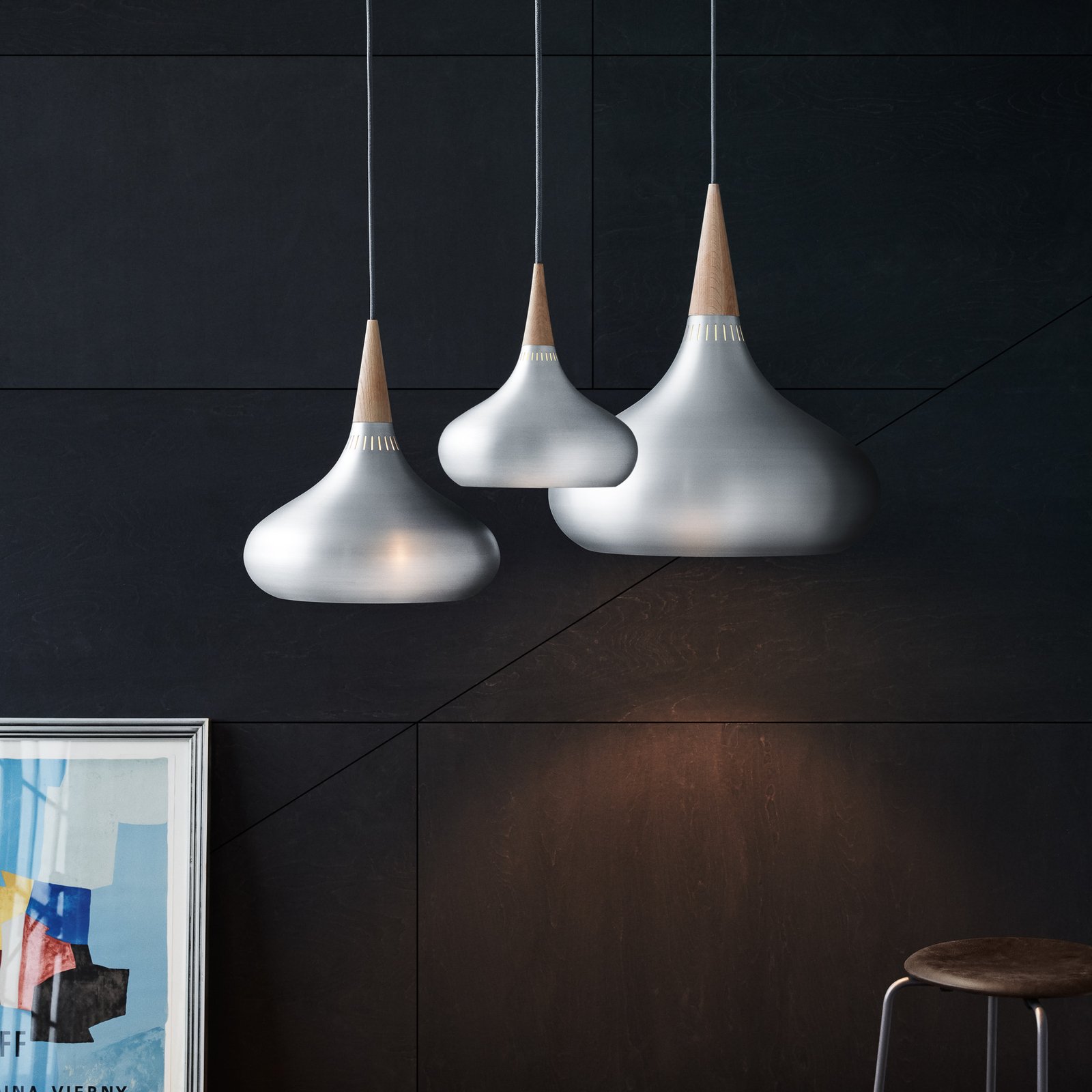 Orient P3 Taklampa Matt Alu/Ek - Fritz Hansen