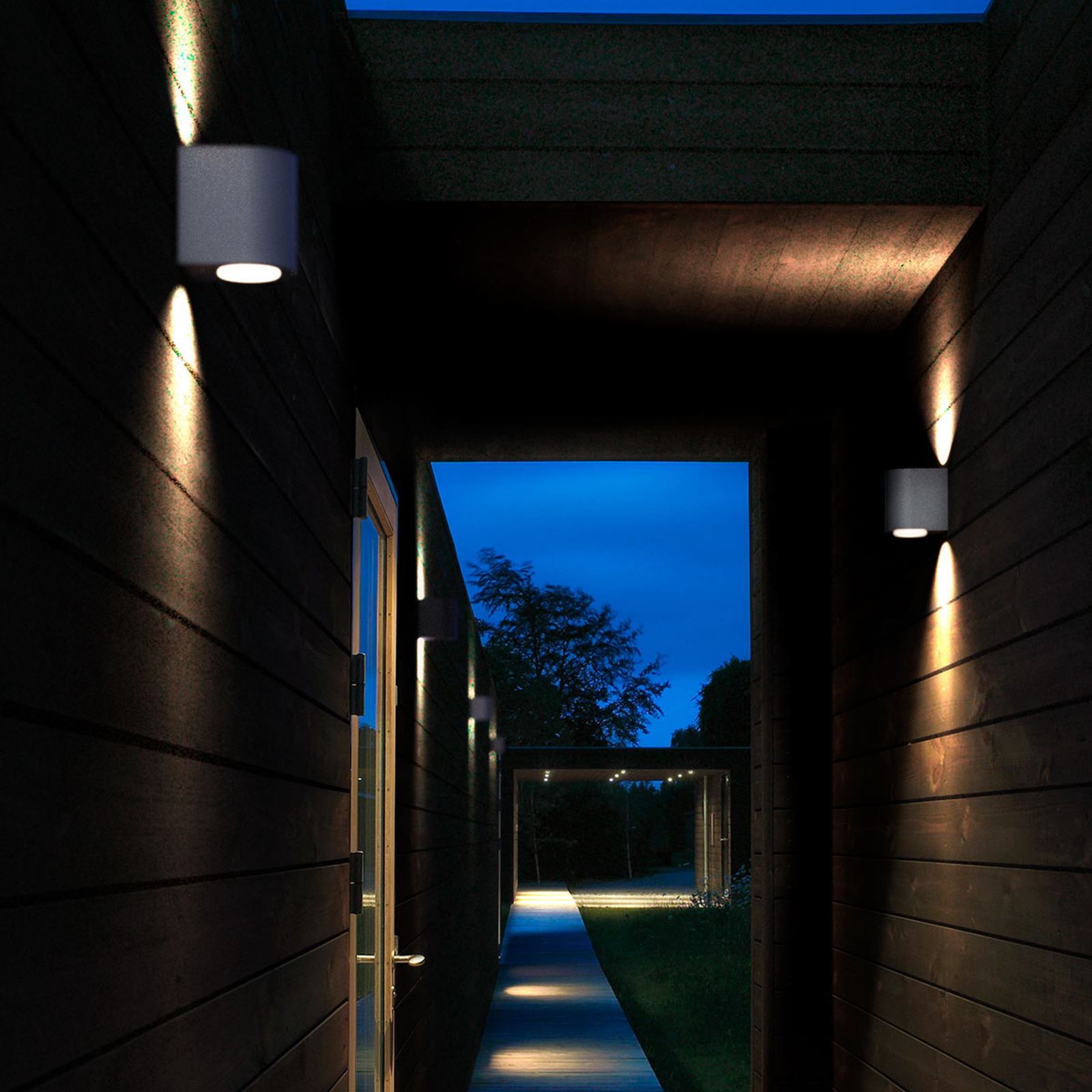 LED-Außenwandleuchte Canto 2, 10 cm
