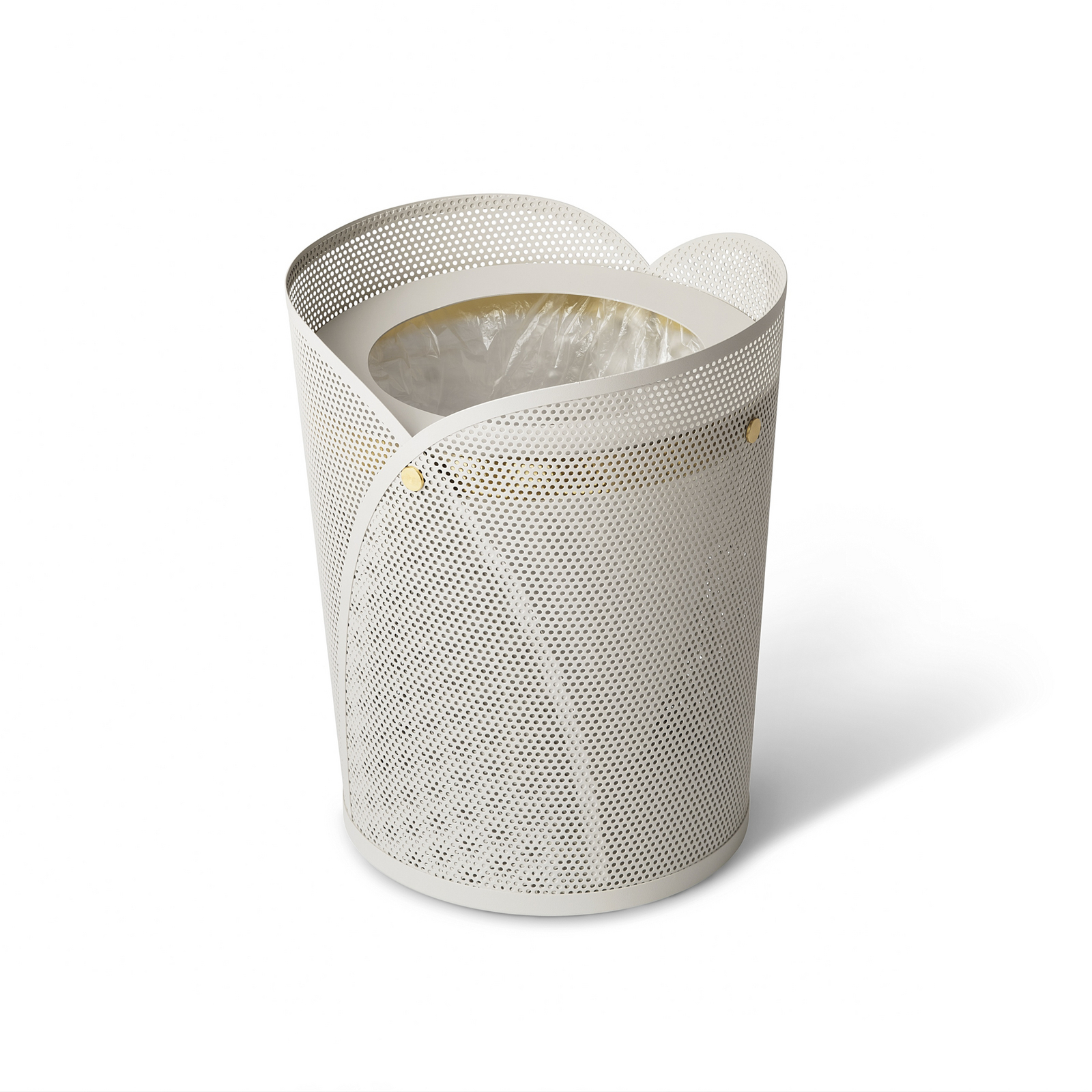 Papelera Oya, gris claro, 35 cm de altura, 20 litros, acero - GEJST