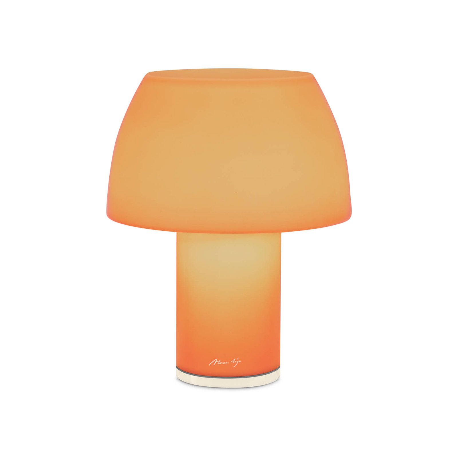 Nemo lampa stołowa LED Lorosae, pomarańczowa, szkło, IP54, USB