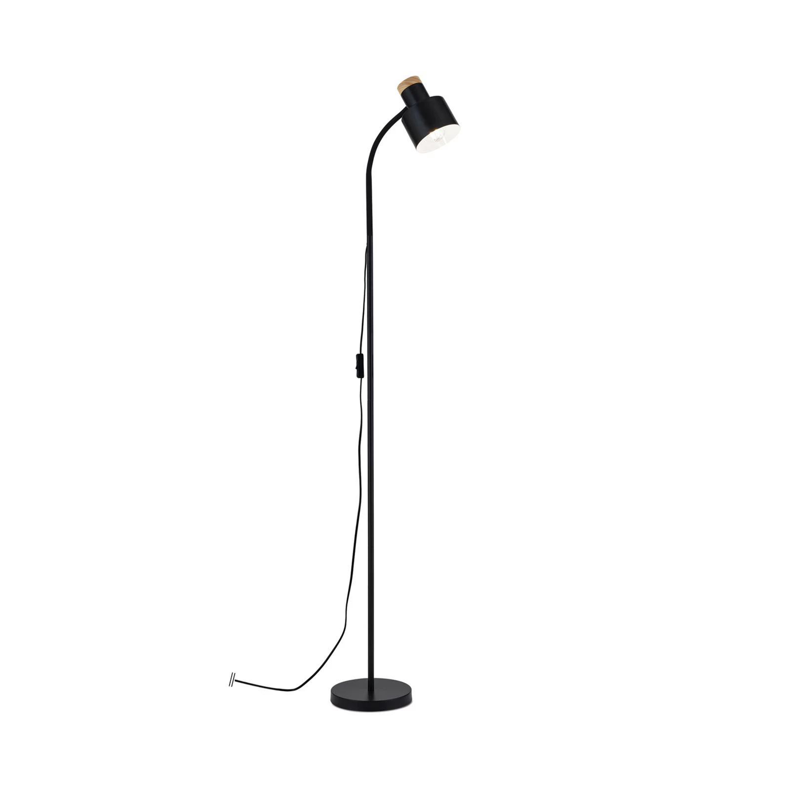 Gili stāvlampa, melna matēta, tērauds, augstums 150 cm, E27