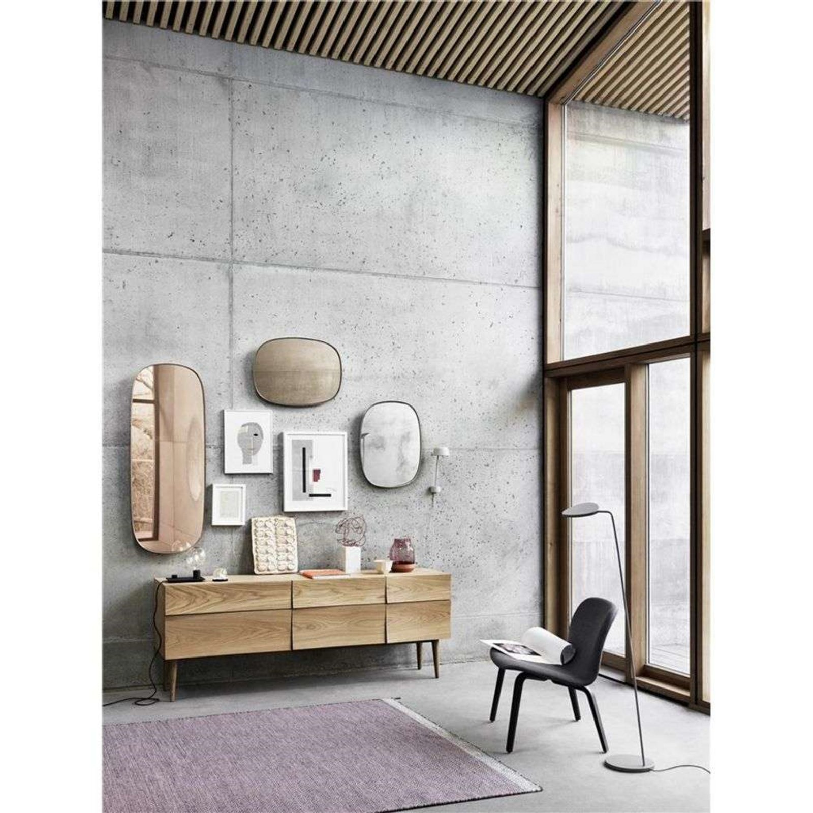 Framed Mirror Small Taupe/Taupe Glass - Muuto