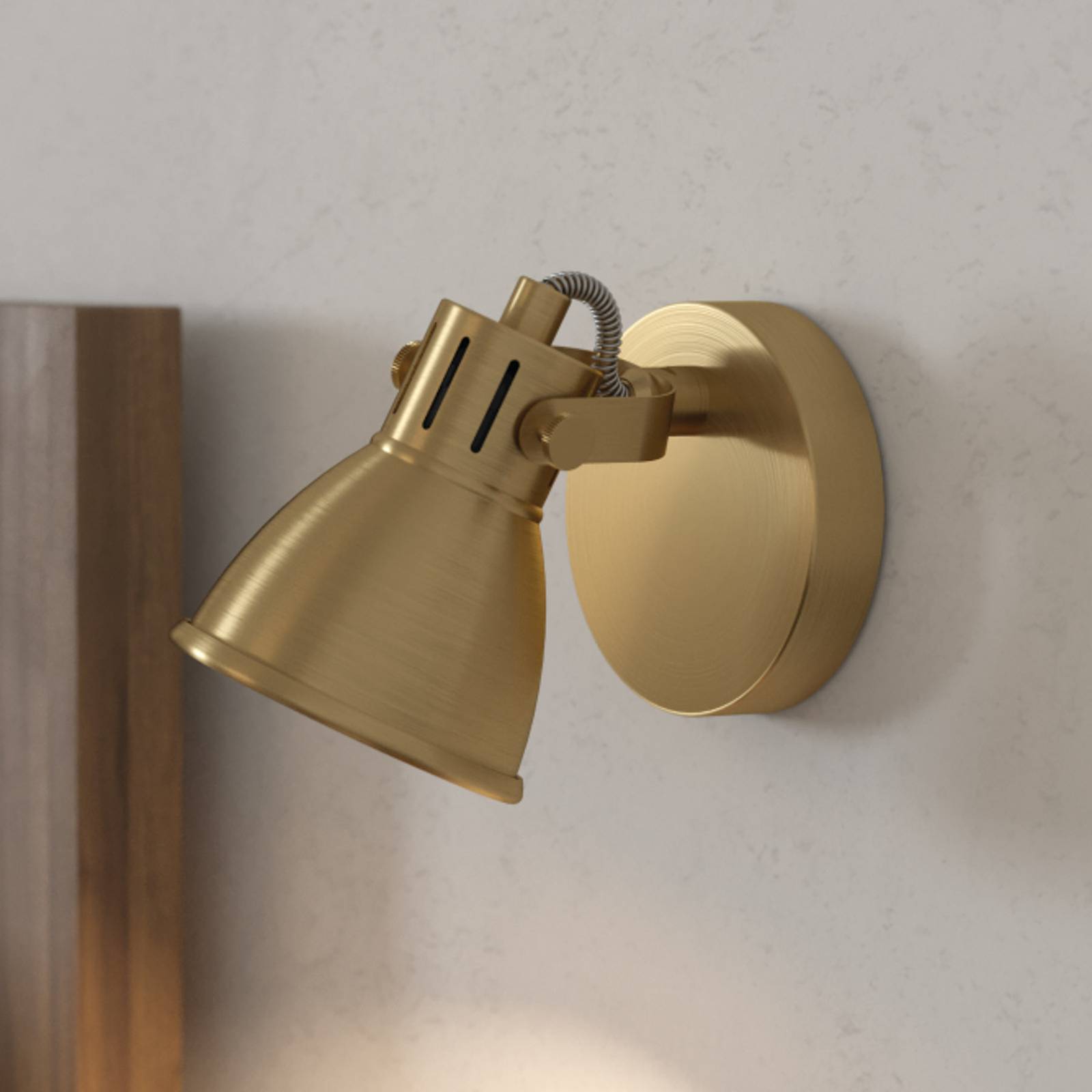 Photos - Spotlight EGLO Seras wall , brushed brass-gold, 1-bulb 