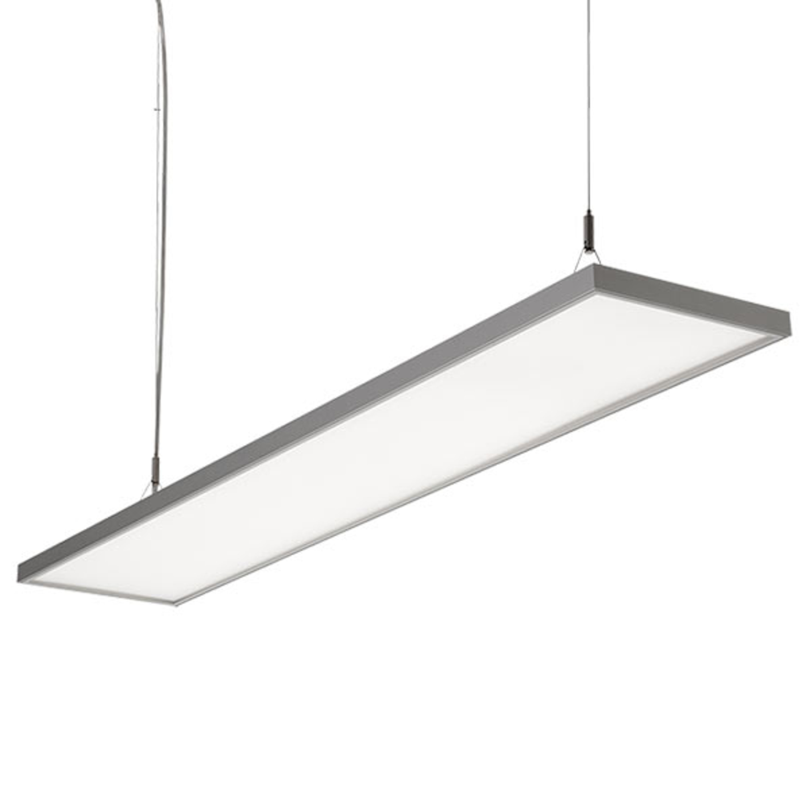 GLamOX Office pendant lamp C95-P 4000HF PRE C2 microprism, for Workroom / Office, aluminium, PMMA, 30 W, energy efficiency: A+, L: 119.4 cm, W: 23.4 cm, H: 4.2 cm