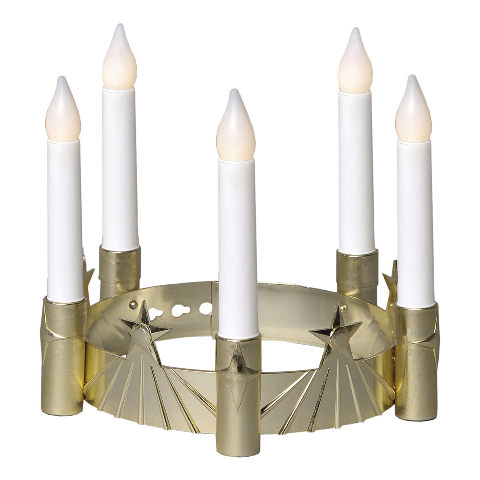 Coroană Lucia cu cinci flăcări cu LED