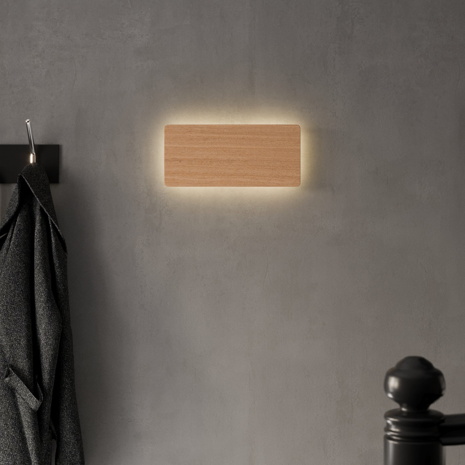 Tavola Wandleuchte 35 x 16 cm Eichenholz - Envostar