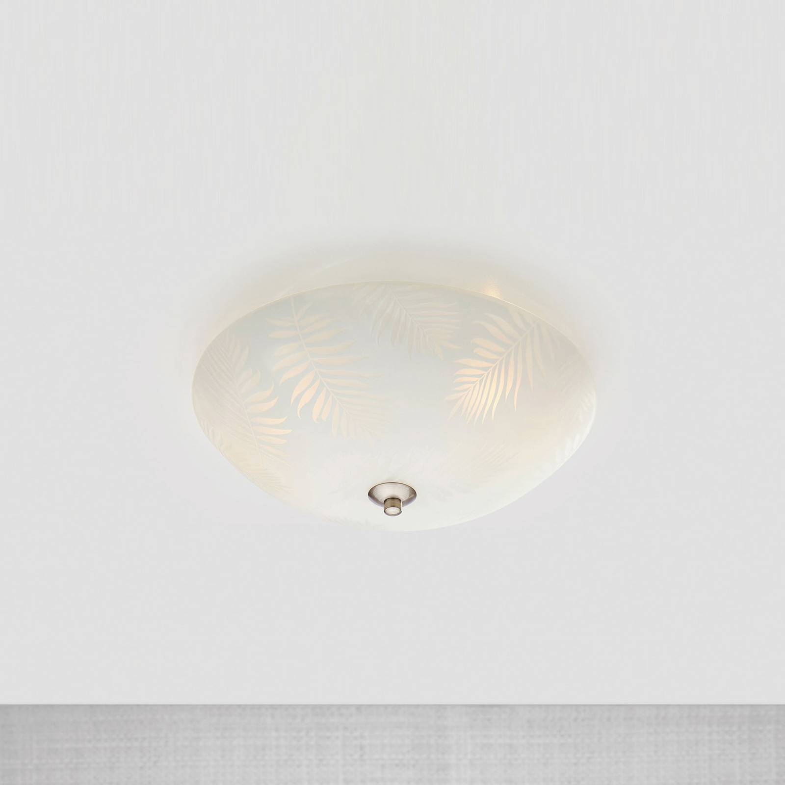 Plafondlamp Blad van glas, Ø 43 cm