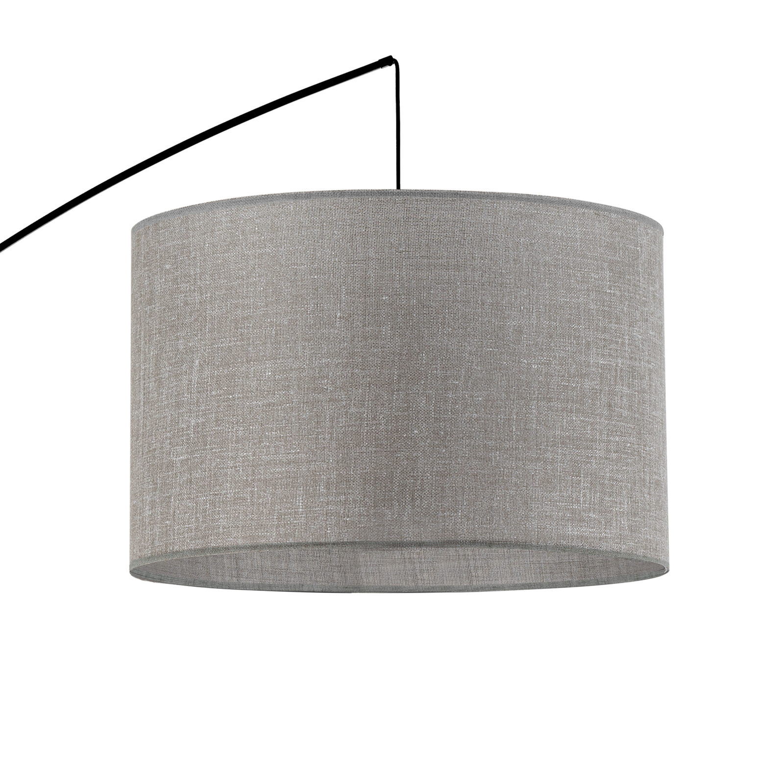 Moby Grey podna lampa s tekstilnim sjenilom