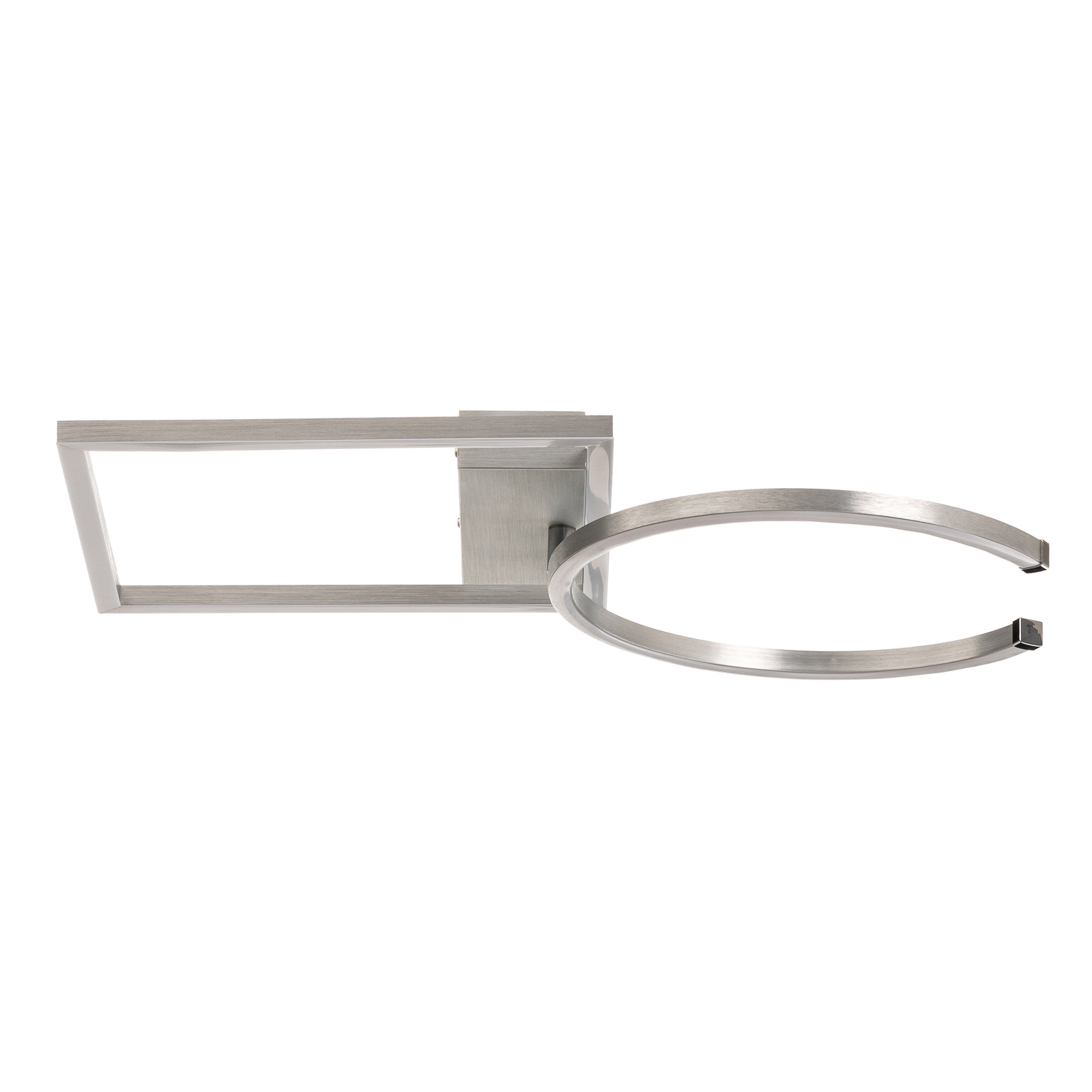 Lindby Coljana plafón LED cuadrado/círculo alu