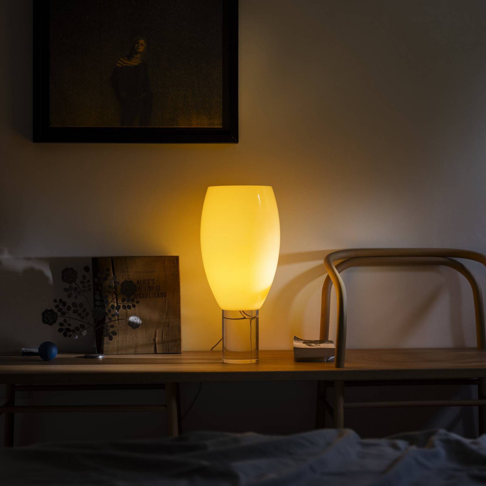 Foscarini Tischleuchte Buds 1, cipria, Glas, Kunststoff günstig online kaufen