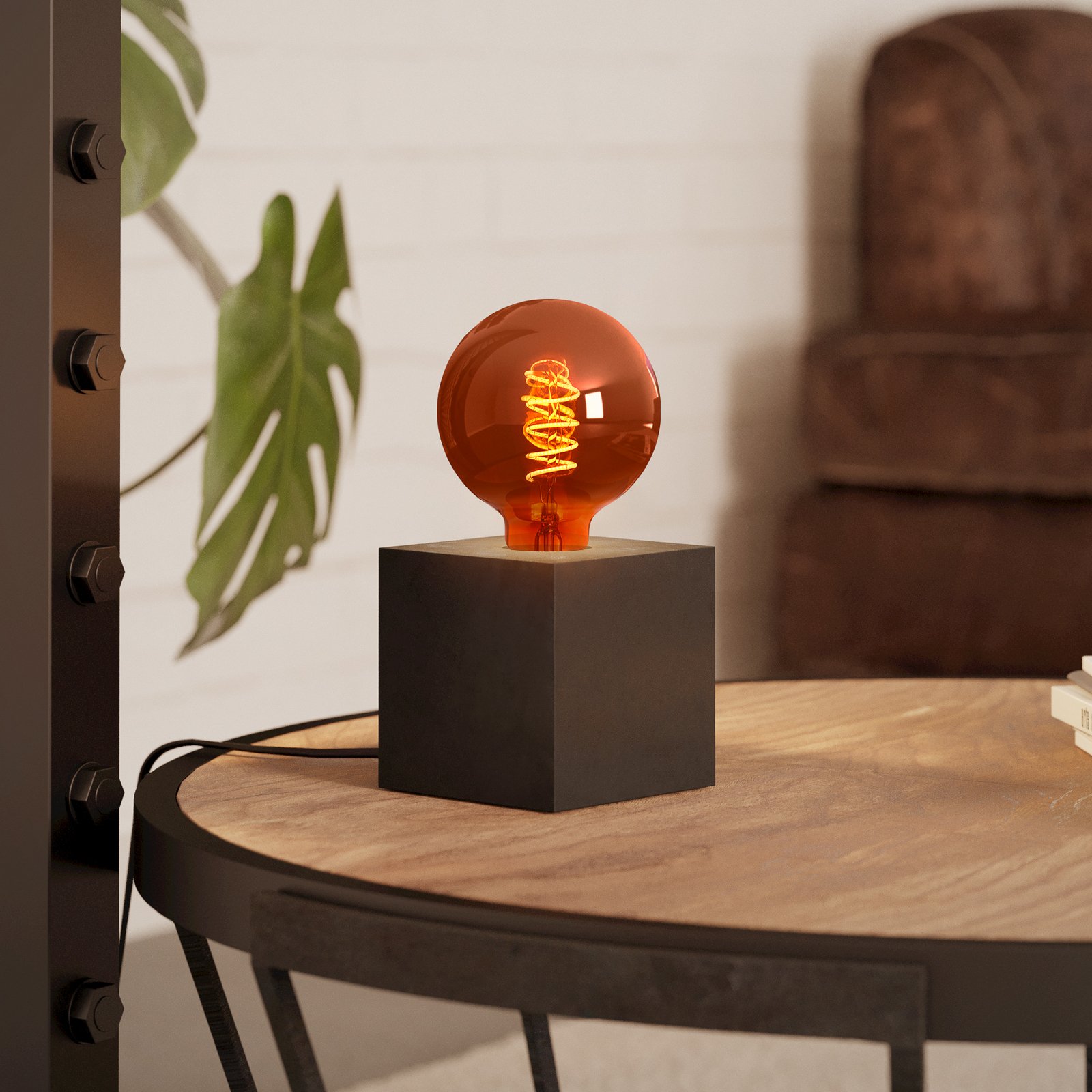 LED Globe E27 G95 4W Filament 2,000K copper